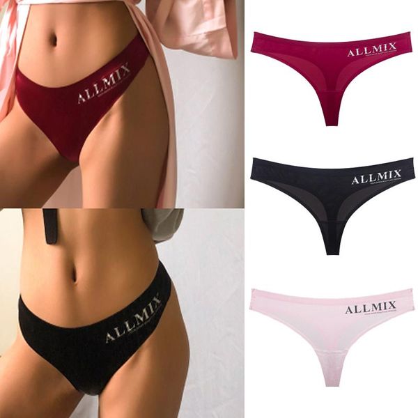 women's panties lady low rise lingerie soft cotton seamless g-string thongs with letter lace underwear sports fitness underpanty, Black;pink
women's panties lady low rise lingerie soft cotton seamless g-string thongs with letter lace underwear sports fitness underpanty, Black;pink