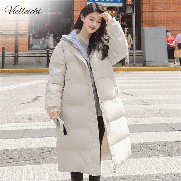 vielleicht long winter coat women spliced hooded down parkas ladies warm jacket loose clothing 211216, Black
vielleicht long winter coat women spliced hooded down parkas ladies warm jacket loose clothing 211216, Black