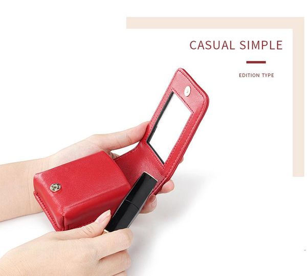 small cosmetic pouch for women makeup with mirror cute genuine leather bag storage lipstick toiletry case bags & cases
small cosmetic pouch for women makeup with mirror cute genuine leather bag storage lipstick toiletry case bags & cases