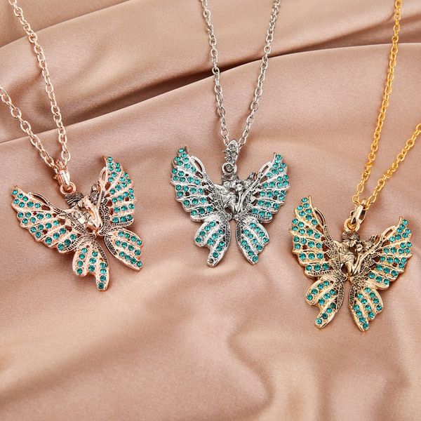 ng059 2pcs lot fashion angel butterfly wing necklace silver/ gold/ rose gold weater chain blue crystals cz couple pendant
ng059 2pcs lot fashion angel butterfly wing necklace silver/ gold/ rose gold weater chain blue crystals cz couple pendant