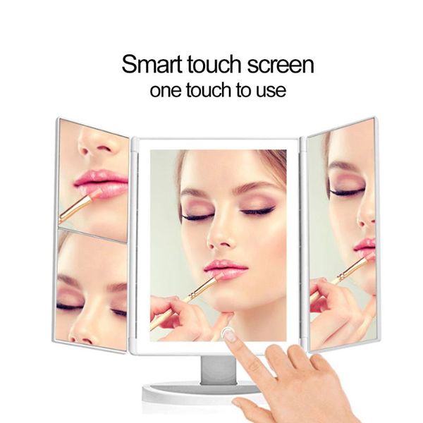 compact mirrors wakeforyou makeup light mirror touch screen 21 led lights 1x/2x/3x magnification with usb batteries
compact mirrors wakeforyou makeup light mirror touch screen 21 led lights 1x/2x/3x magnification with usb batteries