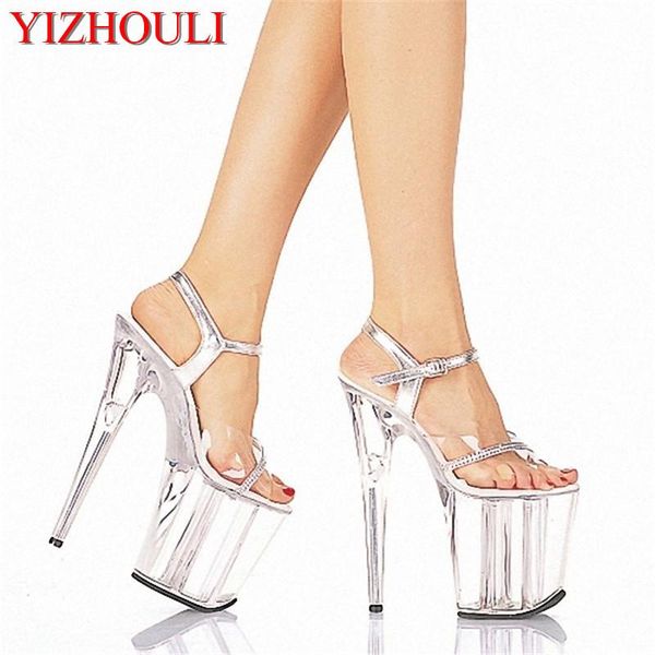 20cm temptation crystal sandals ultra high thin heels platform 8 inch clear shoes stripper, Black
20cm temptation crystal sandals ultra high thin heels platform 8 inch clear shoes stripper, Black