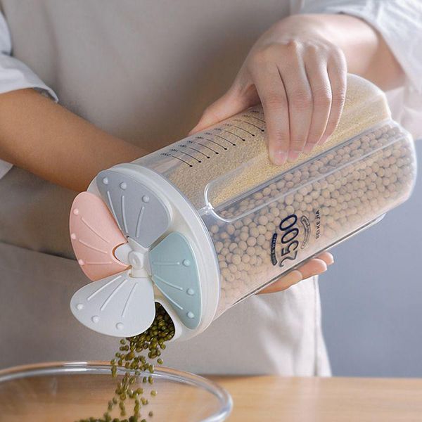 storage bottles & jars container kitchen box cereal jar with lids and compartments for grain sugar flour rice nuts
storage bottles & jars container kitchen box cereal jar with lids and compartments for grain sugar flour rice nuts