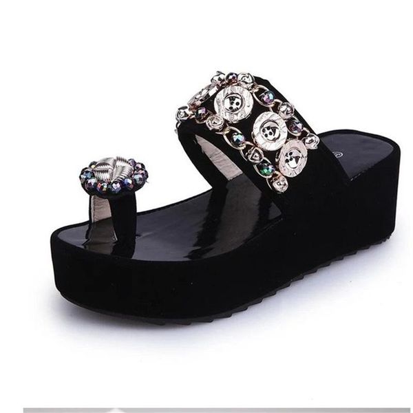 slippers women's shoes 2021 summer style rhinestone platform sandals and women fashion set toe, Black
slippers women's shoes 2021 summer style rhinestone platform sandals and women fashion set toe, Black