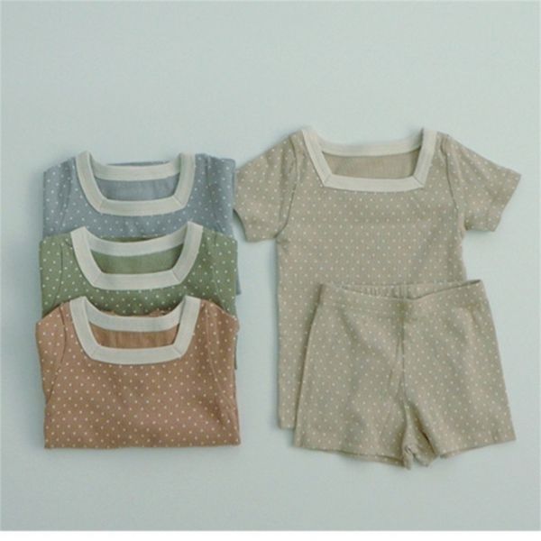 baby square collar jacket and shorts summer children dot short sleeve home suit 210702, White
baby square collar jacket and shorts summer children dot short sleeve home suit 210702, White