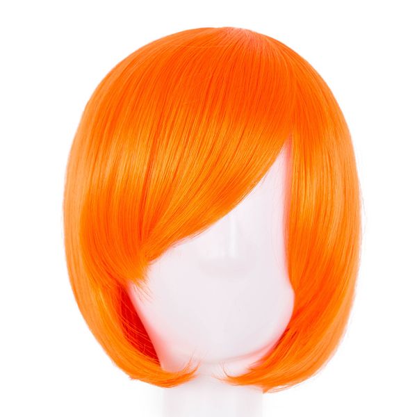 costume accessories fei-show inclined bangs wig short wavy orange hair synthetic heat resistant fiber women costume party cosplay hairpiece, Silver
costume accessories fei-show inclined bangs wig short wavy orange hair synthetic heat resistant fiber women costume party cosplay hairpiece, Silver