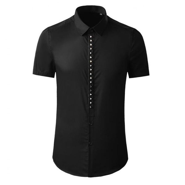 men's casual shirts 2021 vertical rivet male short sleeve simple man solid color slim fit mens dress 3xl, White;black
men's casual shirts 2021 vertical rivet male short sleeve simple man solid color slim fit mens dress 3xl, White;black