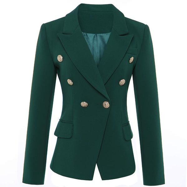 women's suits & blazers est 2021 designer blazer long sleeve double breasted metal lion buttons jacket outer dark green, White;black
women's suits & blazers est 2021 designer blazer long sleeve double breasted metal lion buttons jacket outer dark green, White;black