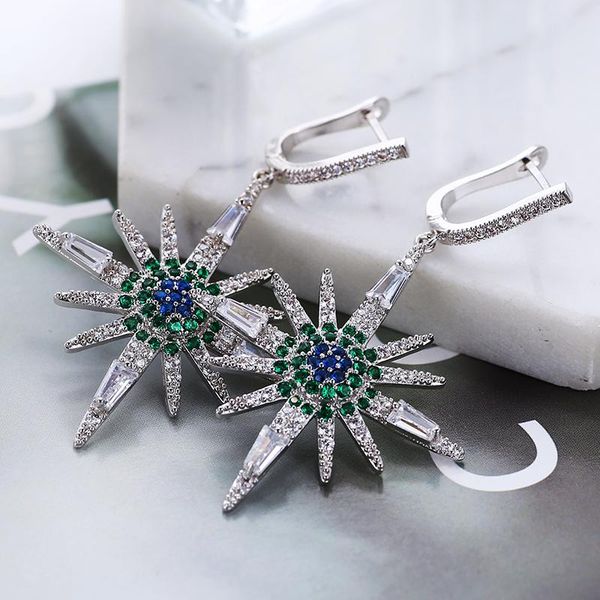 dangle & chandelier shining star long earrings luxury geometric multicolor zirconia jewelry women wedding drop fashion gifts xiumeiyizu, Silver
dangle & chandelier shining star long earrings luxury geometric multicolor zirconia jewelry women wedding drop fashion gifts xiumeiyizu, Silver