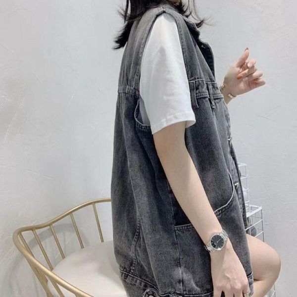 women's vests 2021 spring and summer clothing net red denim vest korean loose cantilevered sleeveless fashion, Black;white
women's vests 2021 spring and summer clothing net red denim vest korean loose cantilevered sleeveless fashion, Black;white