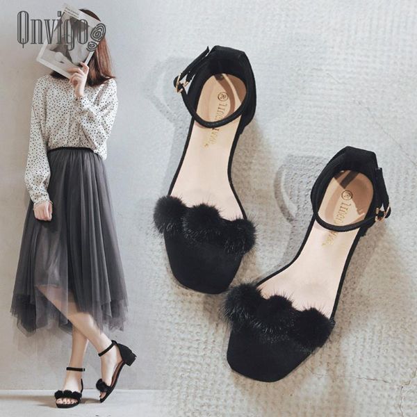 dress shoes qnvigo women sandals middle heels square ladies casual lolita fur big size 33-43 summer 2021 fashion, Black
dress shoes qnvigo women sandals middle heels square ladies casual lolita fur big size 33-43 summer 2021 fashion, Black