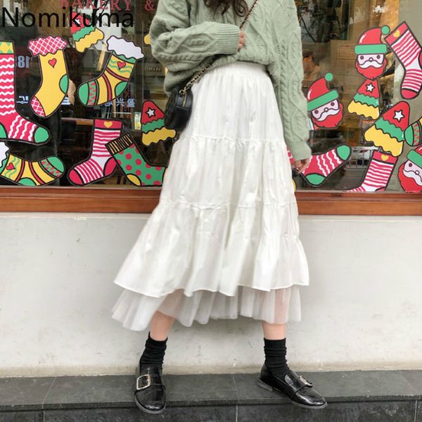 nomikuma high waist a line mid calf skirt faldas mujer gauze patchwork casual fashion retro skirts korean style bottoms 3c941 210514, Black
nomikuma high waist a line mid calf skirt faldas mujer gauze patchwork casual fashion retro skirts korean style bottoms 3c941 210514, Black