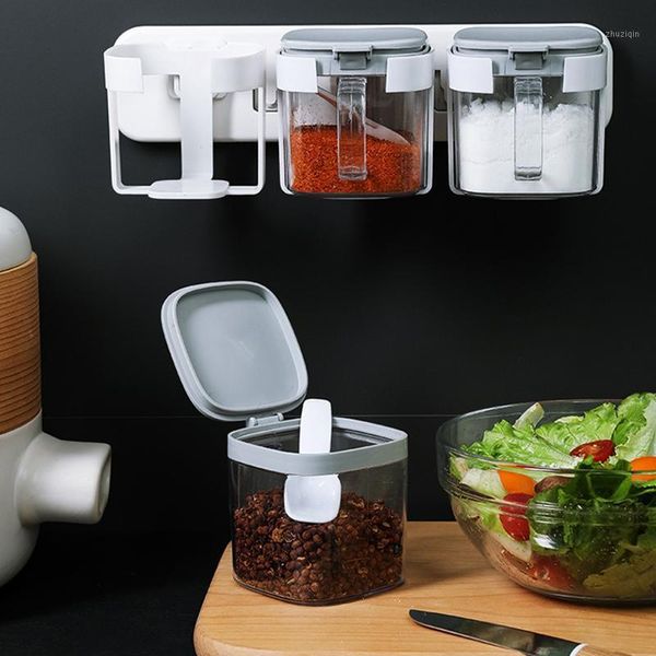 storage bottles & jars 3pcs/set wall mount spice rack organizer sugar bowl salt shaker seasoning container boxes with spoons cosina supplies
storage bottles & jars 3pcs/set wall mount spice rack organizer sugar bowl salt shaker seasoning container boxes with spoons cosina supplies