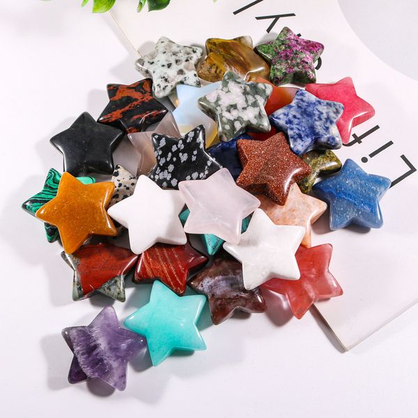 30mm natural crystal stone star shaped colorfull mascot meditation healing gemstones polished gift use collection and home decor, Black
30mm natural crystal stone star shaped colorfull mascot meditation healing gemstones polished gift use collection and home decor, Black