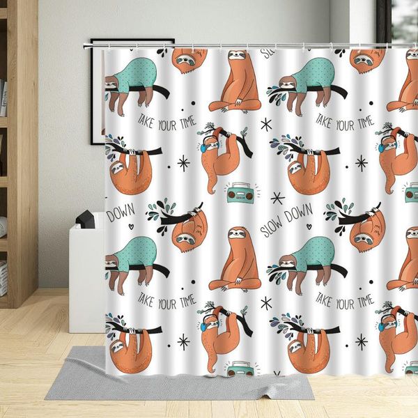 shower curtains cartoon sloth on the tree curtain cute funny animal star kids for bathtub waterproof fabric bathroom with hooks
shower curtains cartoon sloth on the tree curtain cute funny animal star kids for bathtub waterproof fabric bathroom with hooks