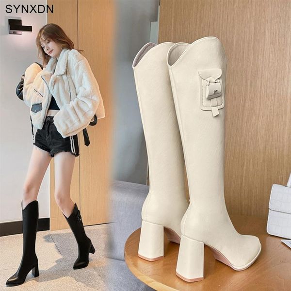 boots synxdn platform thigh knee leather women chunky heels fashion pointed toe high qiality white botas female, Black
boots synxdn platform thigh knee leather women chunky heels fashion pointed toe high qiality white botas female, Black