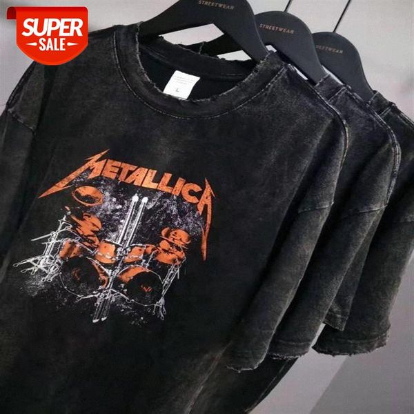 streetwear men high street wash water retro frayed rock band print short sleeve t-shirt #a82w, White;black
streetwear men high street wash water retro frayed rock band print short sleeve t-shirt #a82w, White;black