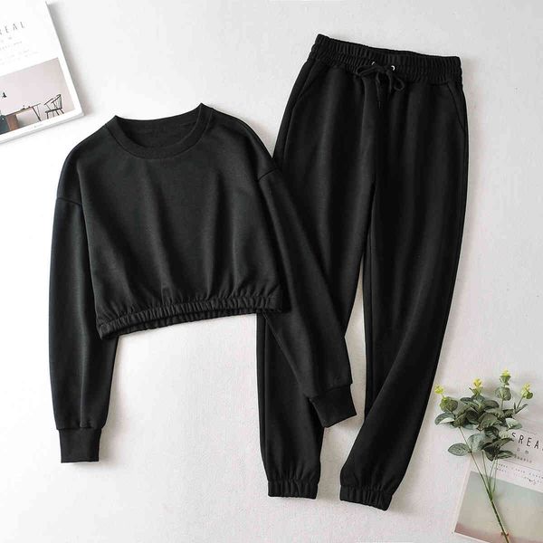 women's jumpsuits & rompers spring fall two piece of female body around neck elastic sweatshirt waist harem pants define clothes, Black;white
women's jumpsuits & rompers spring fall two piece of female body around neck elastic sweatshirt waist harem pants define clothes, Black;white
