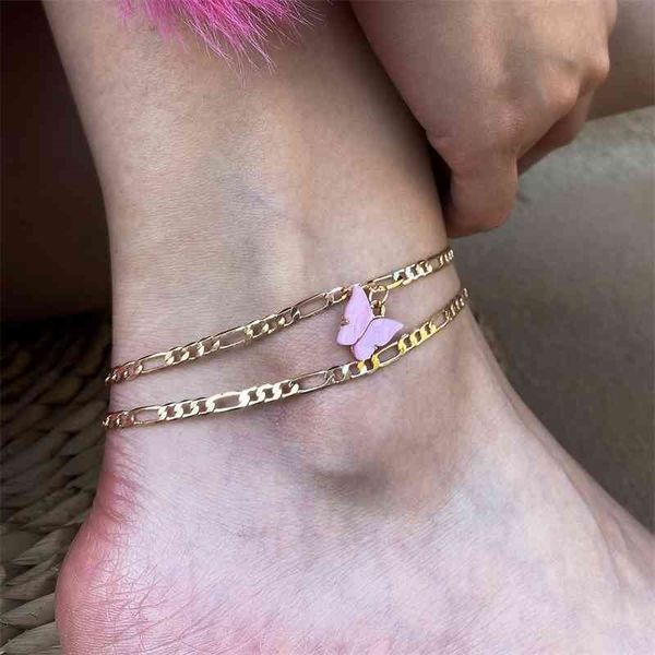 summer beach foot chain multi layered anklets feet decorated with simple sweet style butterfly bracelet set women jewelry, Red;blue 
summer beach foot chain multi layered anklets feet decorated with simple sweet style butterfly bracelet set women jewelry, Red;blue