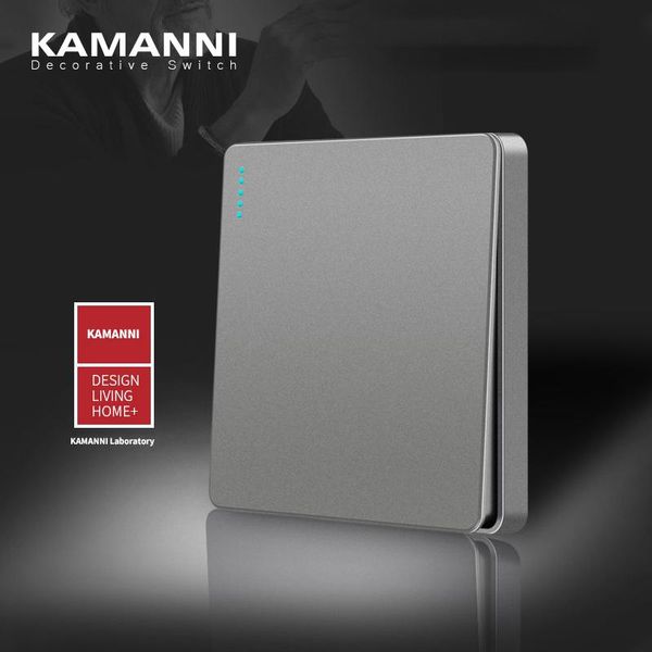 smart home control kamanni wall switch gray 1/2/3/4 combination button led light on / off plastic panel
smart home control kamanni wall switch gray 1/2/3/4 combination button led light on / off plastic panel