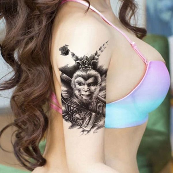 half arm monkey king waterproof men and women korean style dark flower body color painting
half arm monkey king waterproof men and women korean style dark flower body color painting