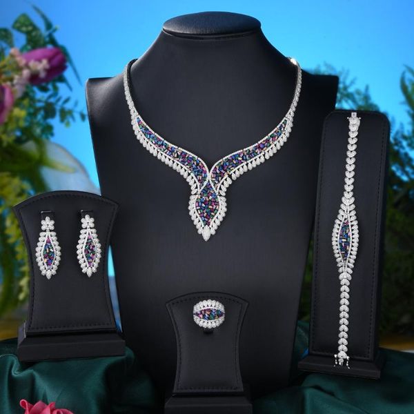 earrings & necklace godki trendy 4pcs full micro cz luxury african jewelry set for women wedding party zircon crystal neckalce earrin, Silver
earrings & necklace godki trendy 4pcs full micro cz luxury african jewelry set for women wedding party zircon crystal neckalce earrin, Silver