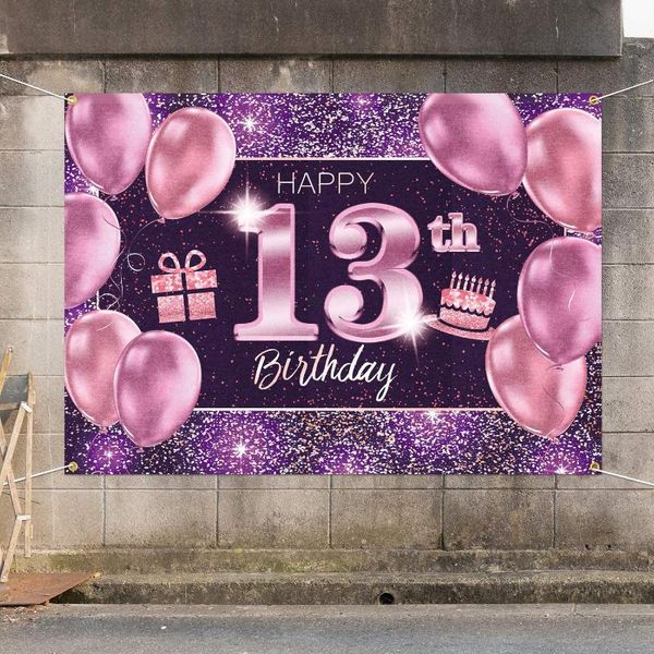 party decoration happy 13th birthday banner backdrop - 13 decorations supplies for girl pink purple gold
party decoration happy 13th birthday banner backdrop - 13 decorations supplies for girl pink purple gold