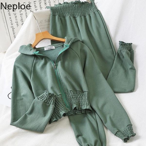 two piece dress neploe loose casual 2 pcs women set autumn spring 2021 slim waist hooded + high sweatpant chandal mujer solid 47589, White
two piece dress neploe loose casual 2 pcs women set autumn spring 2021 slim waist hooded + high sweatpant chandal mujer solid 47589, White