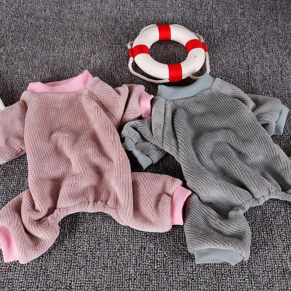 pet clothes casual home dog four-legged solid color teddy small pajamas apparel
pet clothes casual home dog four-legged solid color teddy small pajamas apparel