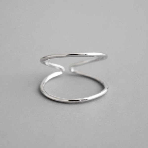 cluster rings minimalism lines double layer 925 silver for women, fashion sterling ring wedding anelli jewellery anillos, Golden;silver
cluster rings minimalism lines double layer 925 silver for women, fashion sterling ring wedding anelli jewellery anillos, Golden;silver