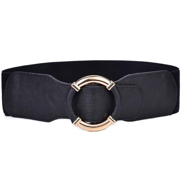 belts elastic stretch wide waist for female gold circle buckle cummerbands dress sweater clothing accessories, Black;brown
belts elastic stretch wide waist for female gold circle buckle cummerbands dress sweater clothing accessories, Black;brown