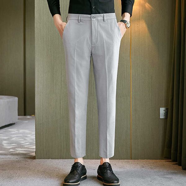 spring summer business dress pants men ankle length office social formal suit pants casual slim streetwear wedding trousers 210527, White;black
spring summer business dress pants men ankle length office social formal suit pants casual slim streetwear wedding trousers 210527, White;black