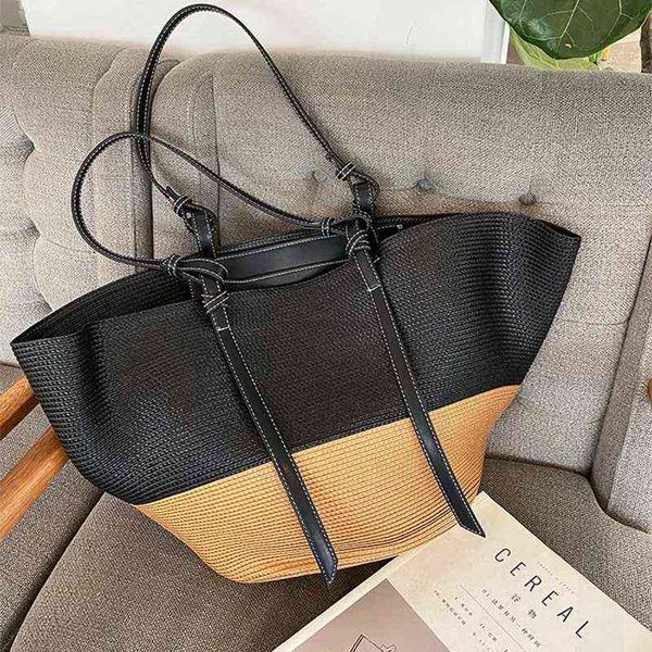 shopping bags shopping bagssummer straw shoulder women large capacity rattan handle splicing color beach travel vacation woven bolsa 220301
shopping bags shopping bagssummer straw shoulder women large capacity rattan handle splicing color beach travel vacation woven bolsa 220301