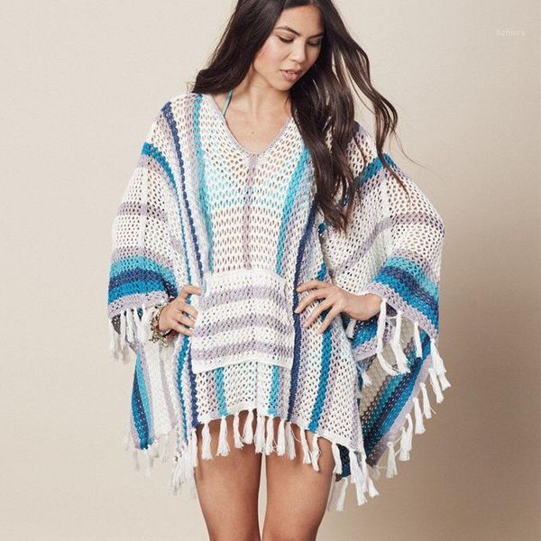 women's swimwear stripe knitted bikini cover up women vestidos vintage fringe hollow out v neck summer robe boho beach swim casual blou, White;black
women's swimwear stripe knitted bikini cover up women vestidos vintage fringe hollow out v neck summer robe boho beach swim casual blou, White;black