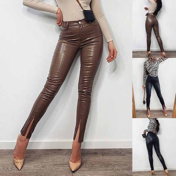 women's leggings women leather trousers split pants high waist outerwear casual party street wrapped sliming black 
women's leggings women leather trousers split pants high waist outerwear casual party street wrapped sliming black