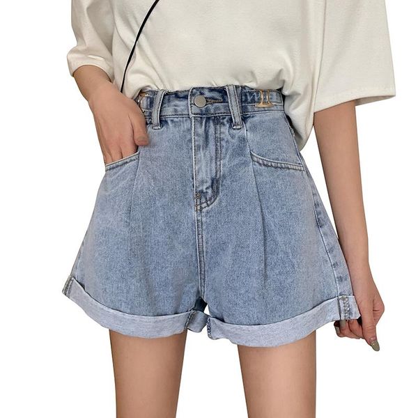 women's jeans denim shorts for women 2021 summer cotton vintage cuffed washed loose high waist pants female, Blue
women's jeans denim shorts for women 2021 summer cotton vintage cuffed washed loose high waist pants female, Blue