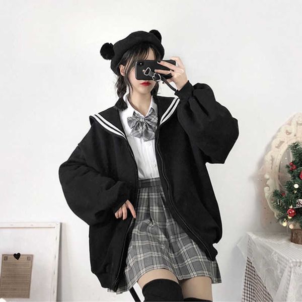 sailor suit women hoodie goth skeleton print autumn winter hoodies women zipper up harajuku sweatshirt gothic clothes loose 210930, Black
sailor suit women hoodie goth skeleton print autumn winter hoodies women zipper up harajuku sweatshirt gothic clothes loose 210930, Black