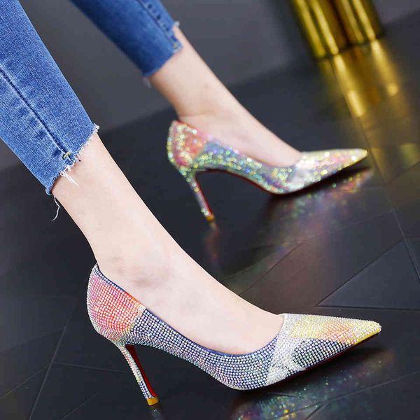 sandals autumn rhinestone fashion pointed stiletto heels wild shallow mouth banquet women's shoes, Black
sandals autumn rhinestone fashion pointed stiletto heels wild shallow mouth banquet women's shoes, Black
