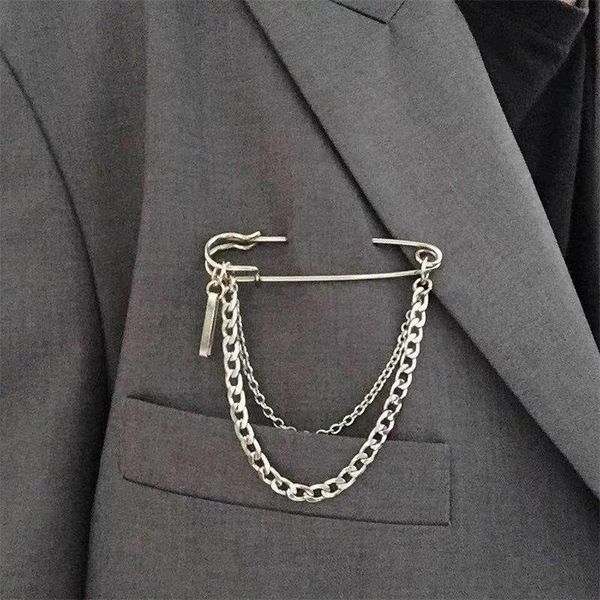 pins, brooches hip hop chain pin punk big long chains coat brooch fashion rock jewelry accessories for men women silver color pins gift, Gray
pins, brooches hip hop chain pin punk big long chains coat brooch fashion rock jewelry accessories for men women silver color pins gift, Gray
