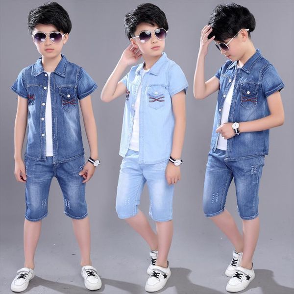 childrens casual wear sportswear boy kids clothes boys cotton anchor print infant clothing set summer short sleeved denim suit, White
childrens casual wear sportswear boy kids clothes boys cotton anchor print infant clothing set summer short sleeved denim suit, White