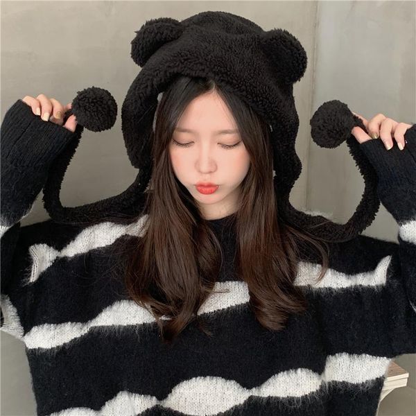 women's hoodies & sweatshirts real s cost-effective japanese cute bear ear protection korean.kio, Black
women's hoodies & sweatshirts real s cost-effective japanese cute bear ear protection korean.kio, Black
