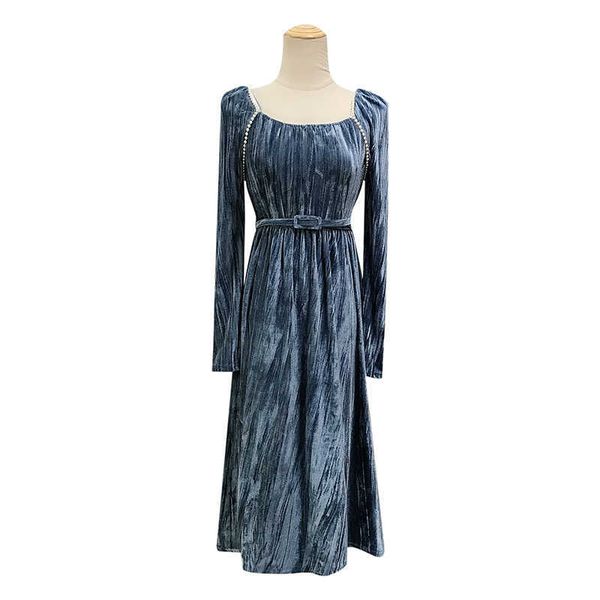 perhaps u woman elegant black blue velvet o neck long sleeve knee length dress a-line solid chic d3088 210529, Black;gray
perhaps u woman elegant black blue velvet o neck long sleeve knee length dress a-line solid chic d3088 210529, Black;gray