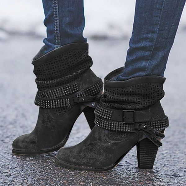 boots fashion women high heels shoes for female rivet strap buckle diamond ladies short leather ankle 2021, Black
boots fashion women high heels shoes for female rivet strap buckle diamond ladies short leather ankle 2021, Black