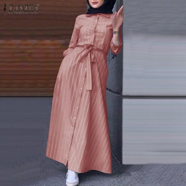 casual dresses zanzea vintage women muslim dress fashion lapel neck long sleeve striped shirt turkey abaya hijab belted robe, Black;gray
casual dresses zanzea vintage women muslim dress fashion lapel neck long sleeve striped shirt turkey abaya hijab belted robe, Black;gray