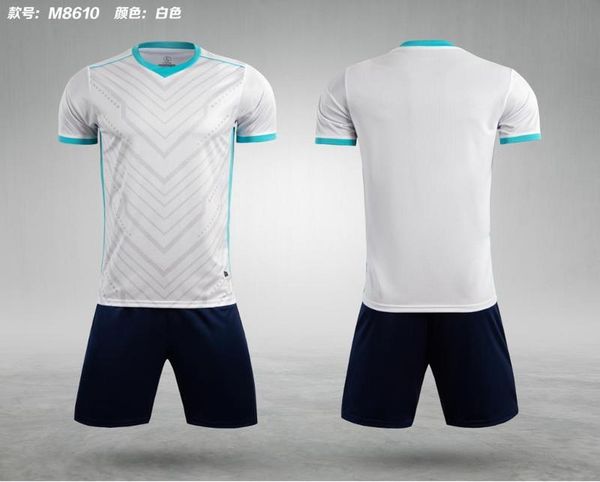 men's t-shirts custom uniforms men soccer set blank kits team training suits breathable futbal shirt and running shorts, White;black
men's t-shirts custom uniforms men soccer set blank kits team training suits breathable futbal shirt and running shorts, White;black