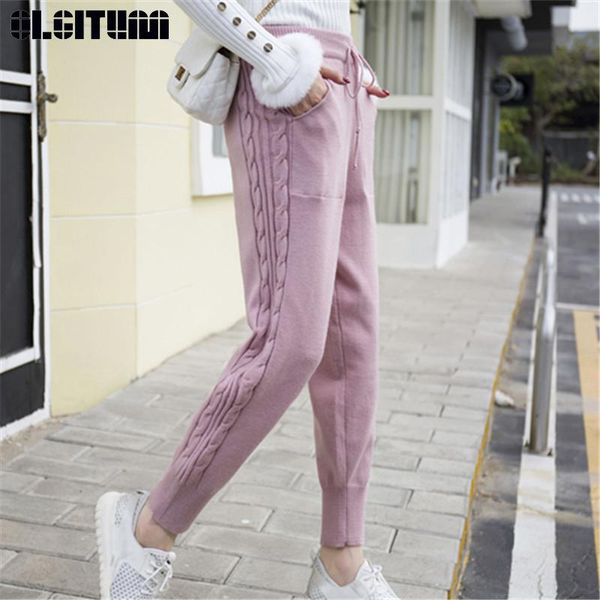 women's pants & capris winter lace-up elastic women trousers 2021 loose knitted warm thicken stretchable pantalones mujer 5 colors, Black;white
women's pants & capris winter lace-up elastic women trousers 2021 loose knitted warm thicken stretchable pantalones mujer 5 colors, Black;white