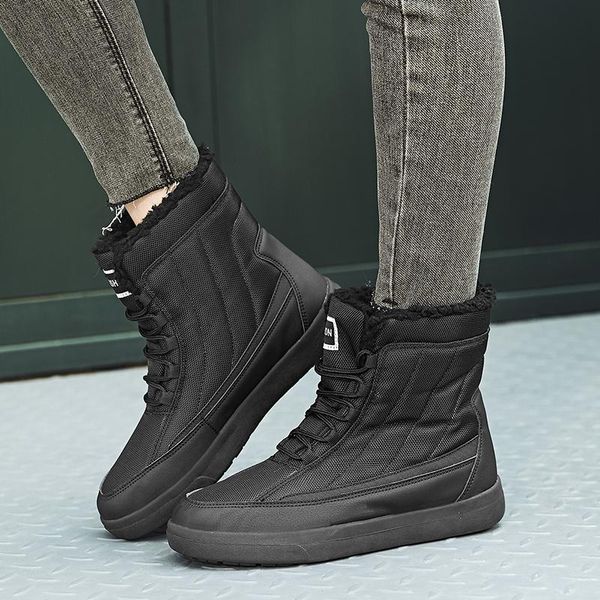 boots winter snow women high waterproof faux fur warm mid calf ladies botas flats non-slip boot plus size 36-43, Black
boots winter snow women high waterproof faux fur warm mid calf ladies botas flats non-slip boot plus size 36-43, Black