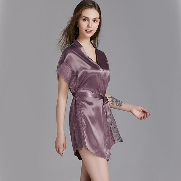 women's sleepwear 2021 lace pajamas women spring summer silk nightgown nightdress robe sets female fun dressing gown home wear, Black;red
women's sleepwear 2021 lace pajamas women spring summer silk nightgown nightdress robe sets female fun dressing gown home wear, Black;red