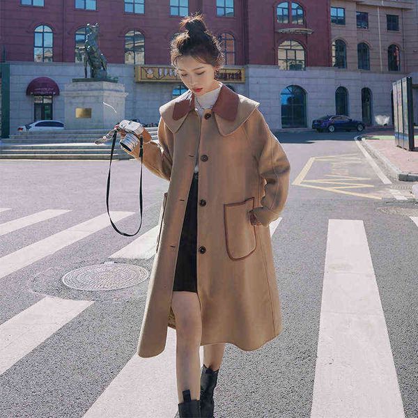 woolen coat female 2021 winter british style small man gentle medium and long temperament fashion, Black
woolen coat female 2021 winter british style small man gentle medium and long temperament fashion, Black