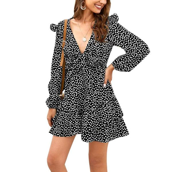 casual dresses women's floral print deep v long sleeve ruffled dress bohemian style large size loose waist lace-up /f, Black;gray
casual dresses women's floral print deep v long sleeve ruffled dress bohemian style large size loose waist lace-up /f, Black;gray